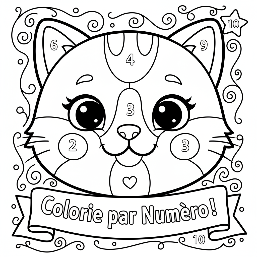 Coloriage coloriage avec chiffre 4
