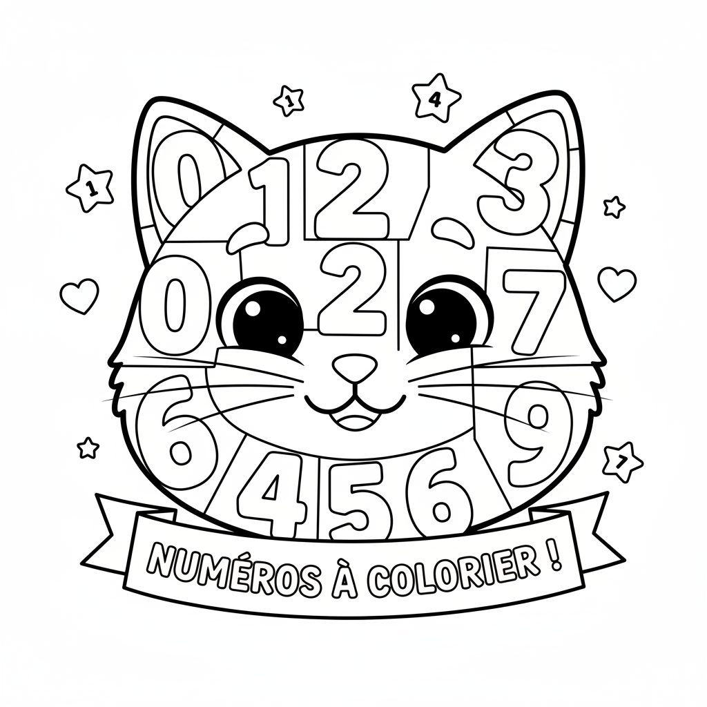 Coloriage coloriage avec des chiffres 4