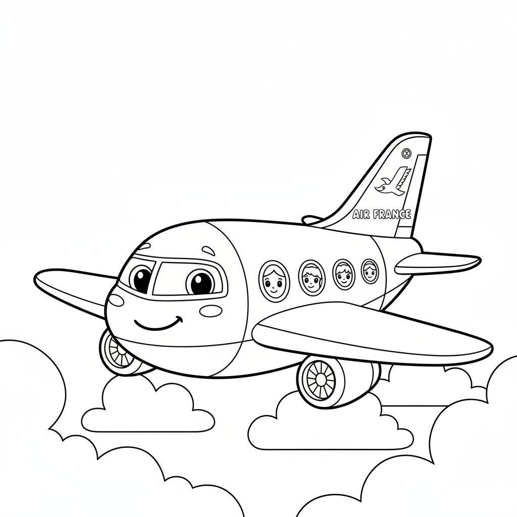 Coloriage coloriage avion air france 4