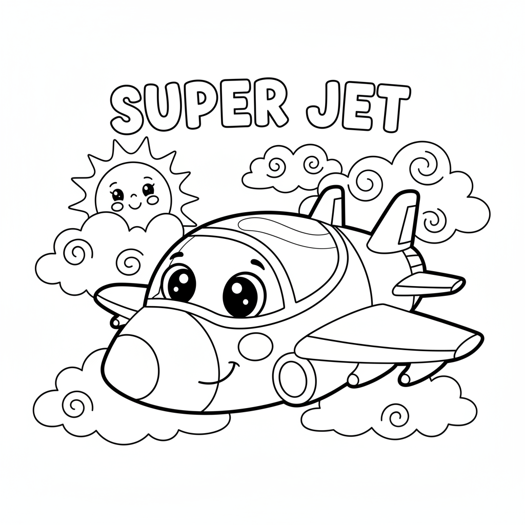 Coloriage coloriage avion de chasse 4