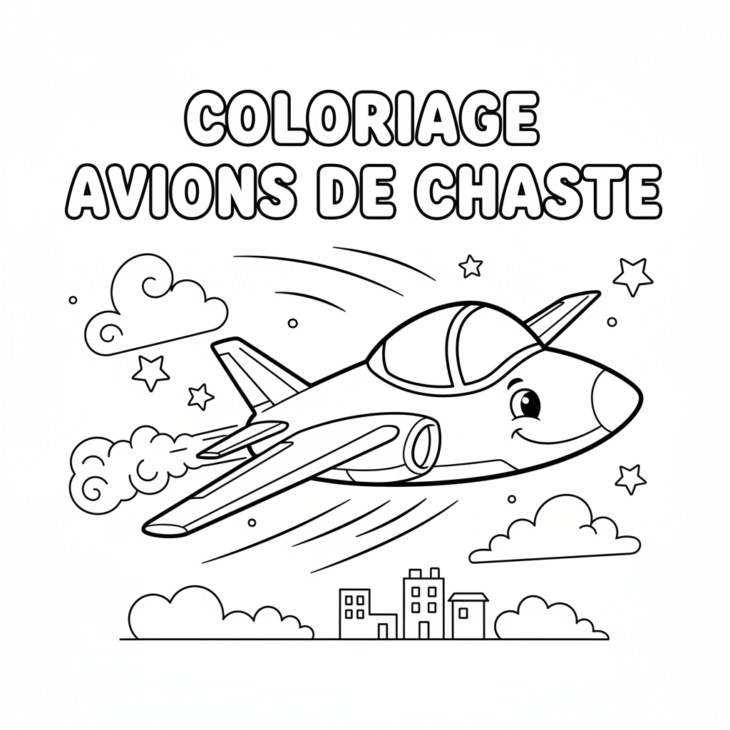 Coloriage coloriage avions de chasse 5