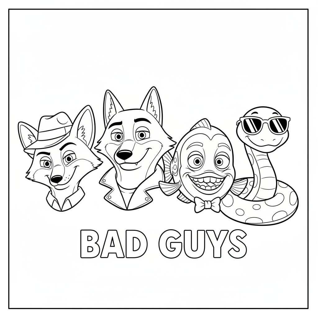 Coloriage coloriage bad guys 4