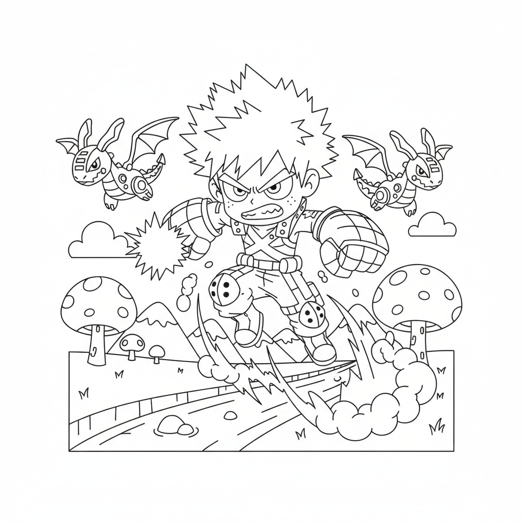 Coloriage coloriage bakugo 3