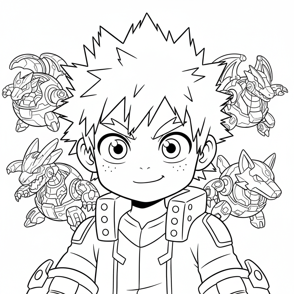 Coloriage coloriage bakugo 4