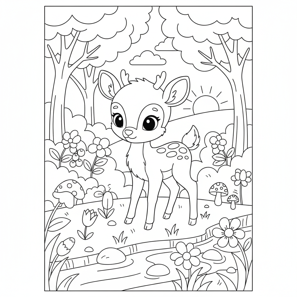 Coloriage coloriage bambi 3