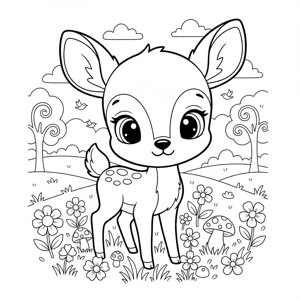 Coloriage coloriage bambi 4