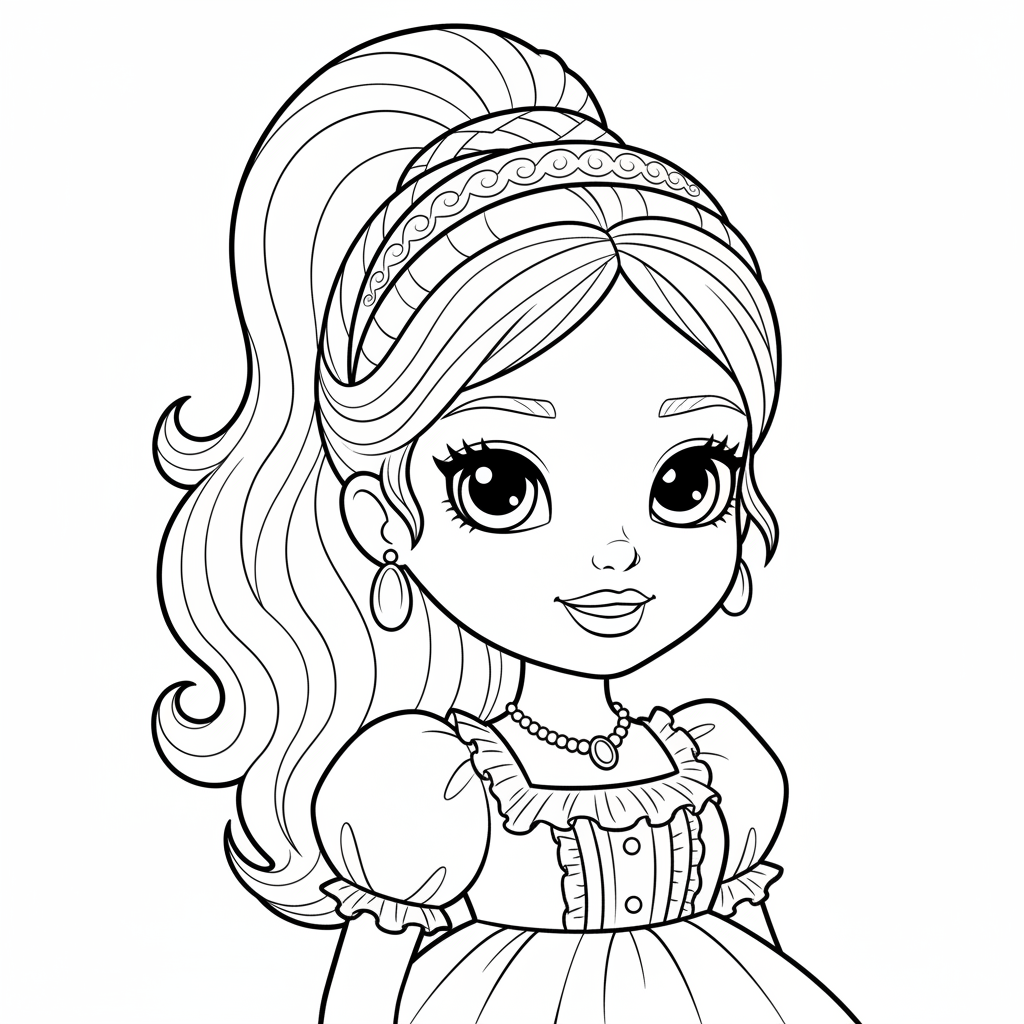 Coloriage coloriage barbi 4