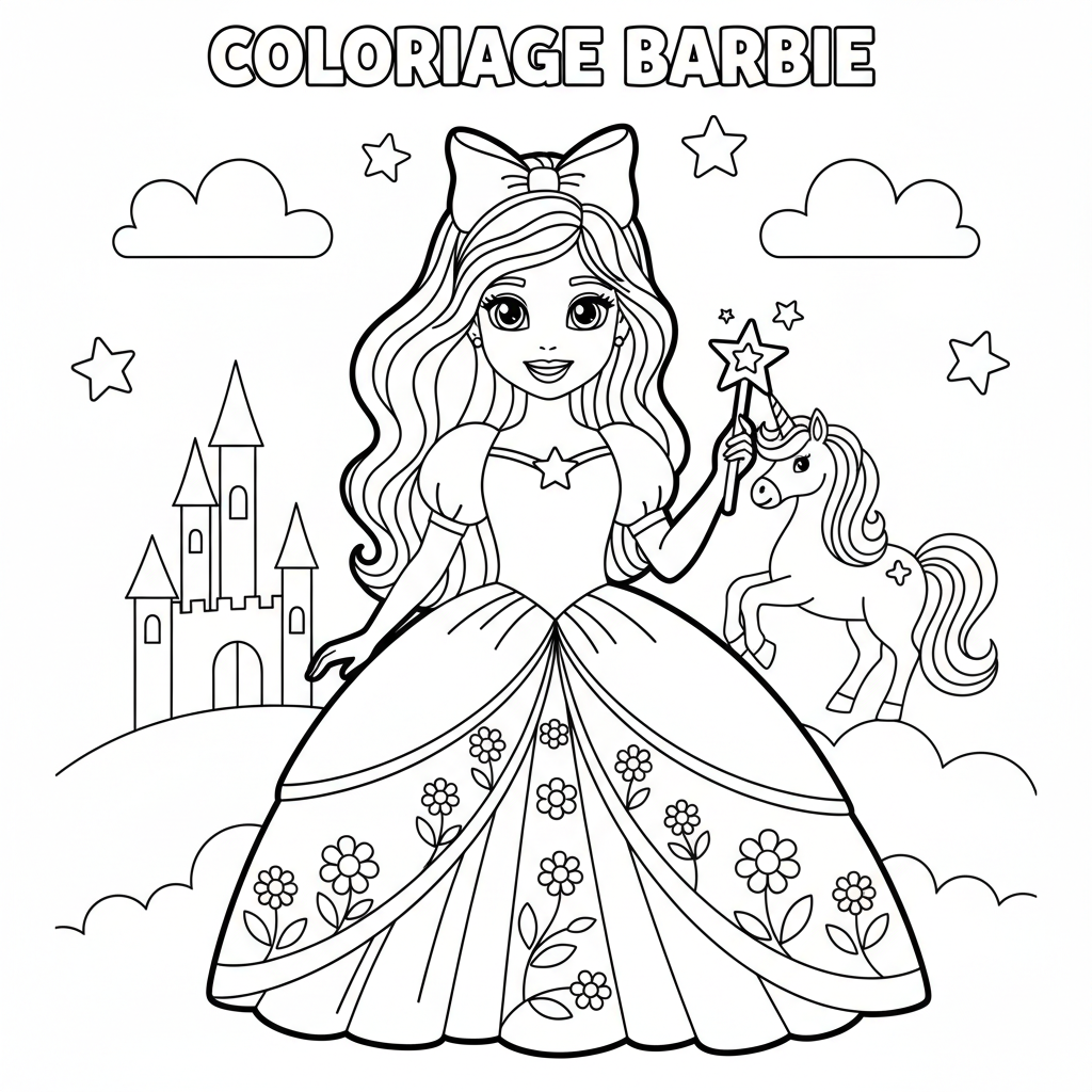 Coloriage coloriage barbie