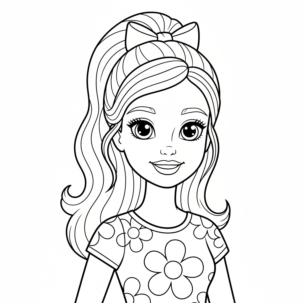 Coloriage coloriage barbie 4