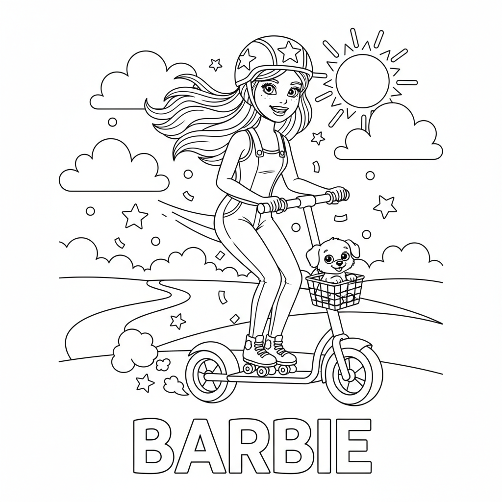 Coloriage coloriage barbie 5