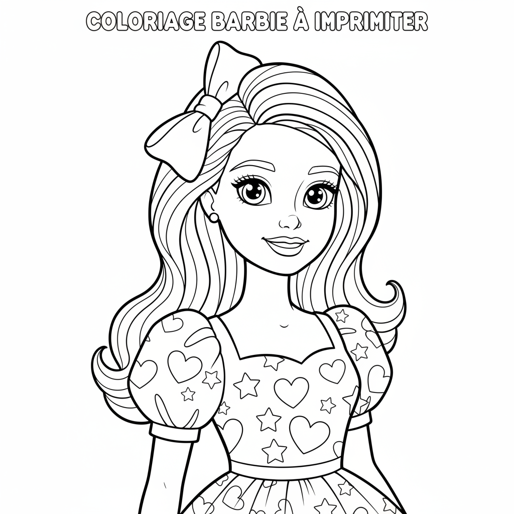 Coloriage coloriage barbie à imprimer 4