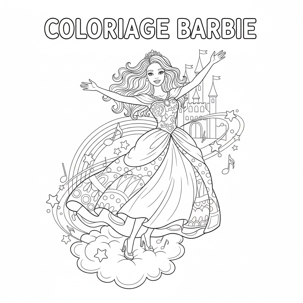 Coloriage coloriage barbie a imprimer 5