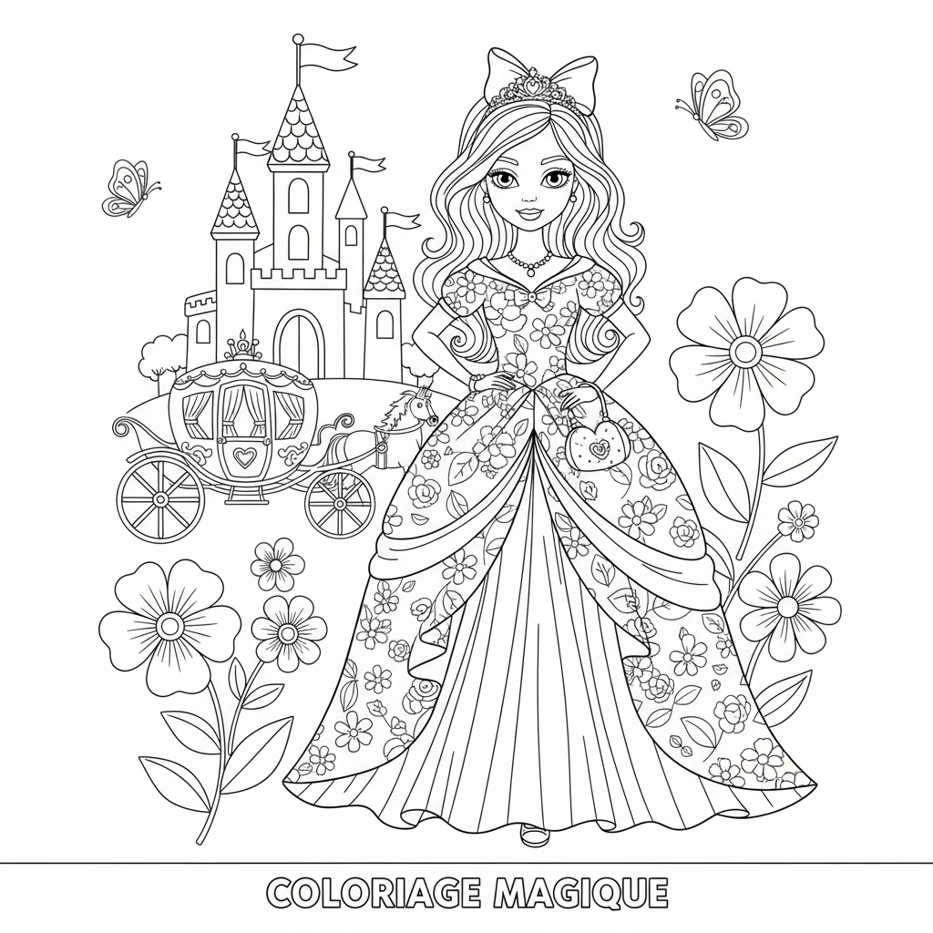 Coloriage coloriage barbie à imprimer pdf 2