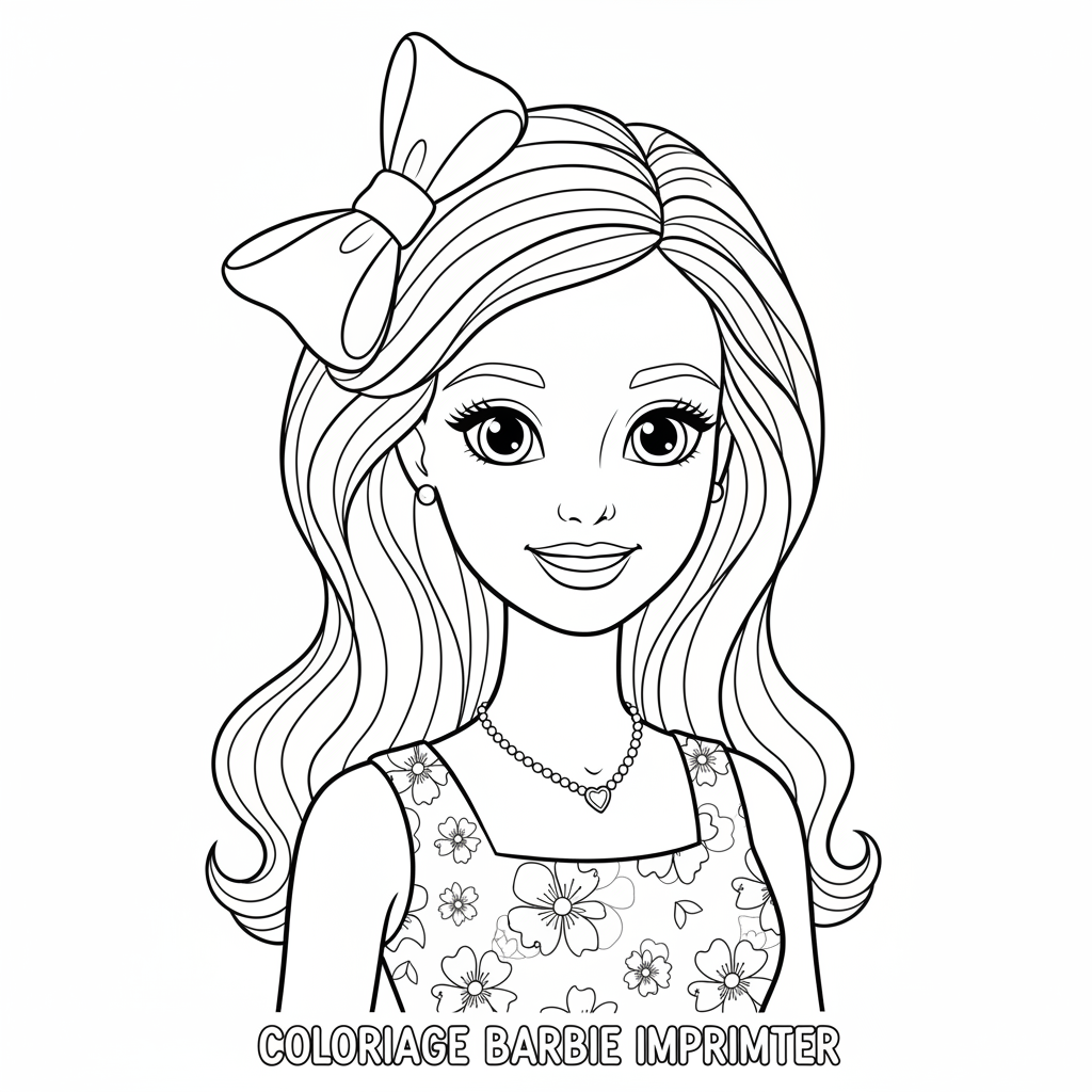 Coloriage coloriage barbie imprimer 4