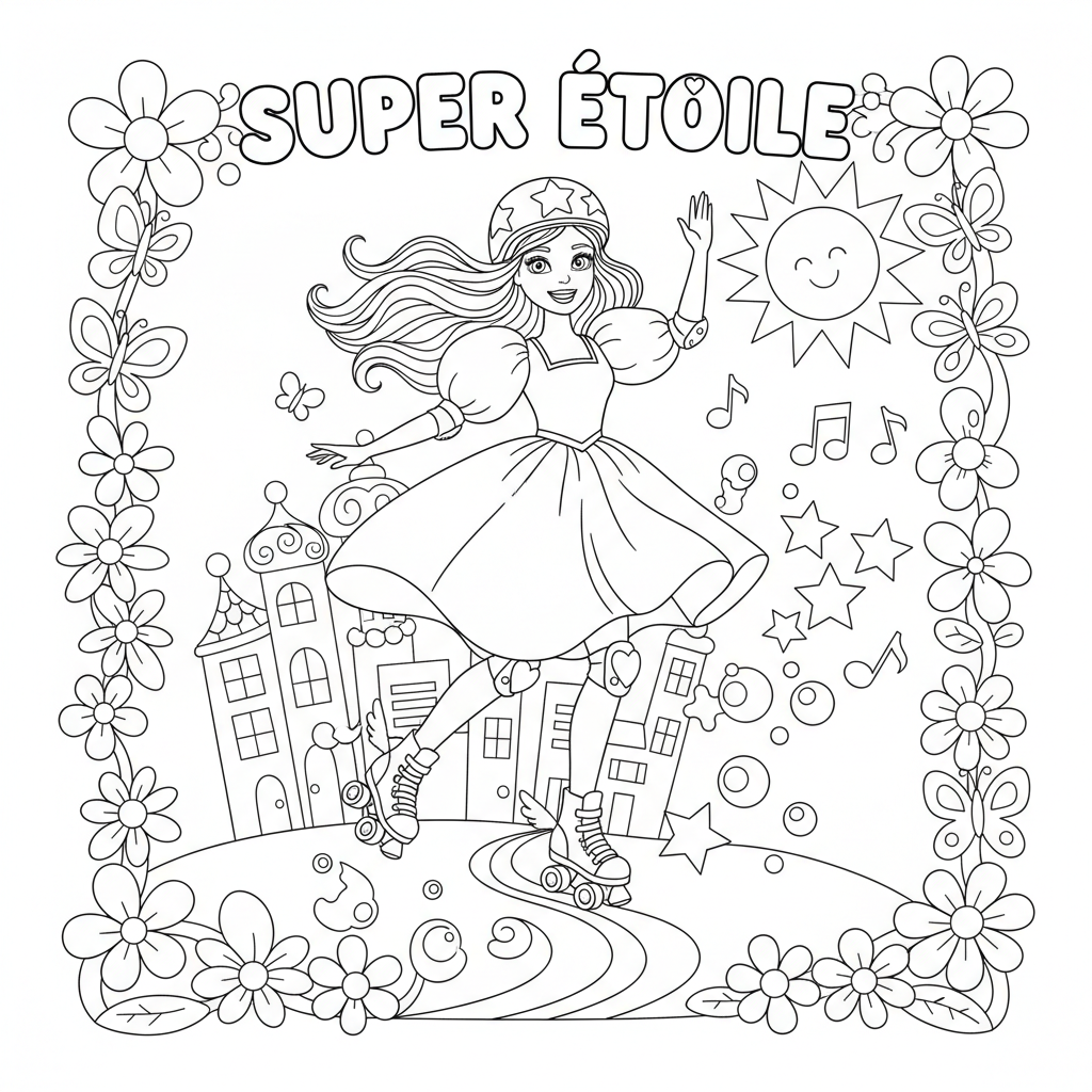 Coloriage coloriage barbie imprimer 5