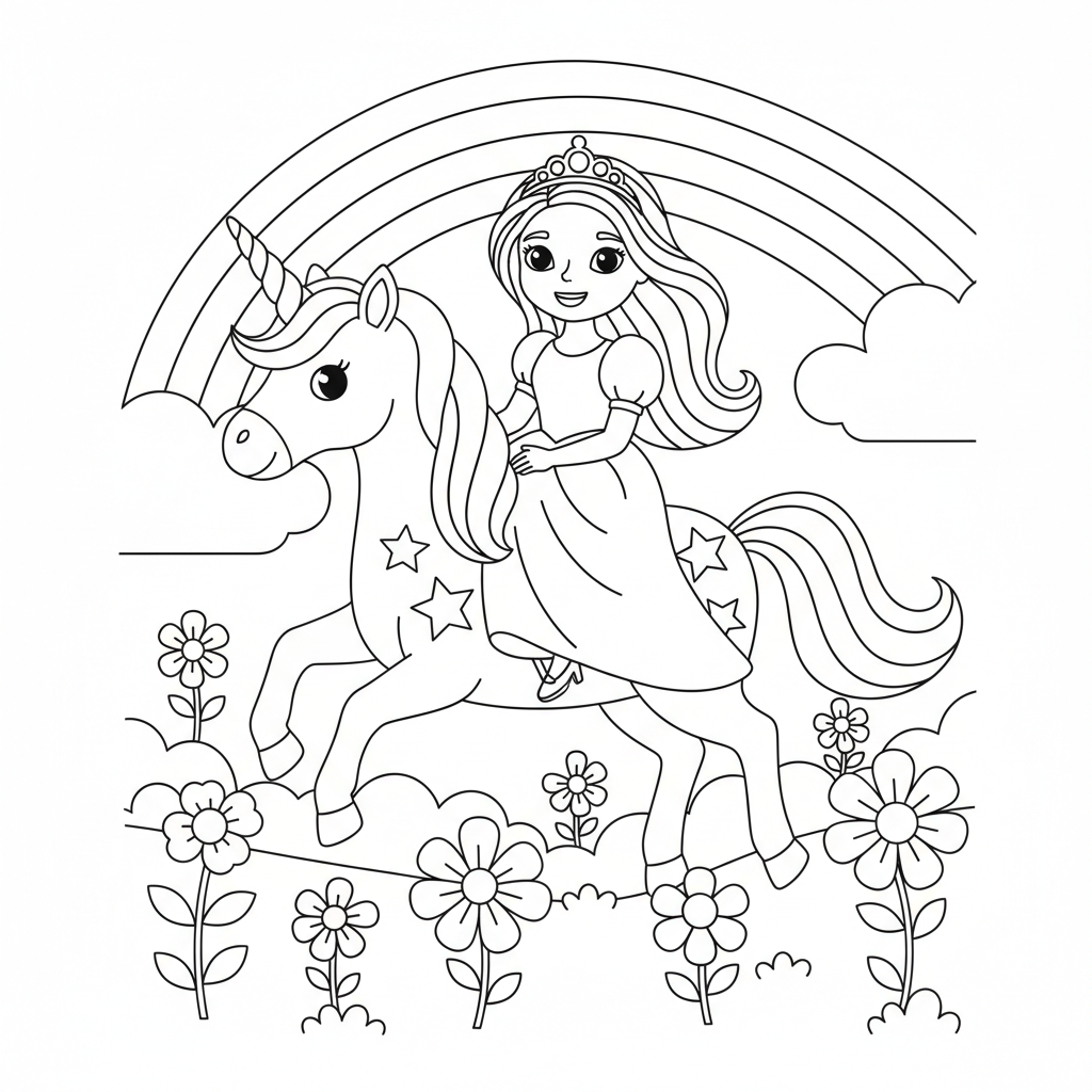 Coloriage coloriage barbie licorne