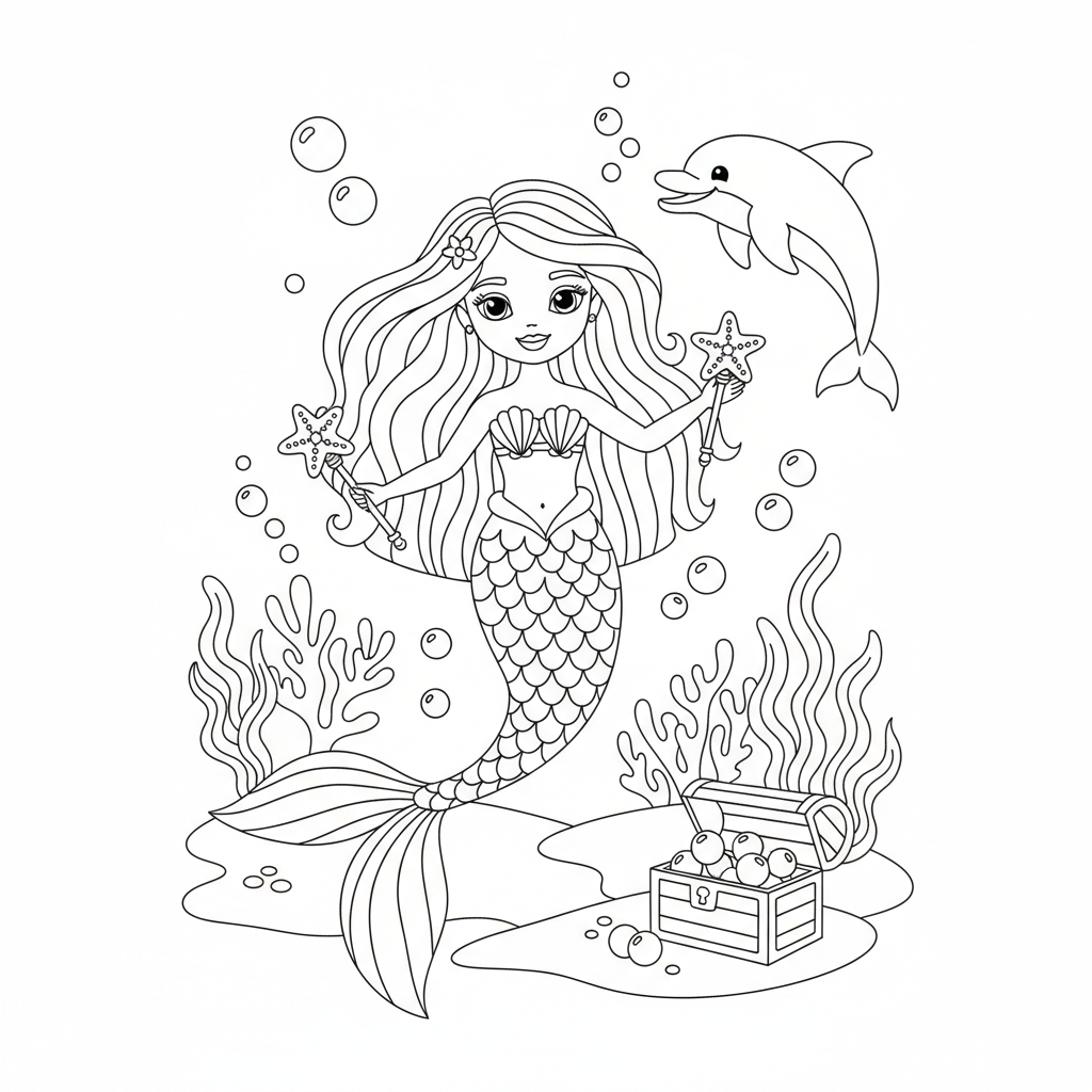 Coloriage coloriage barbie sirene 2