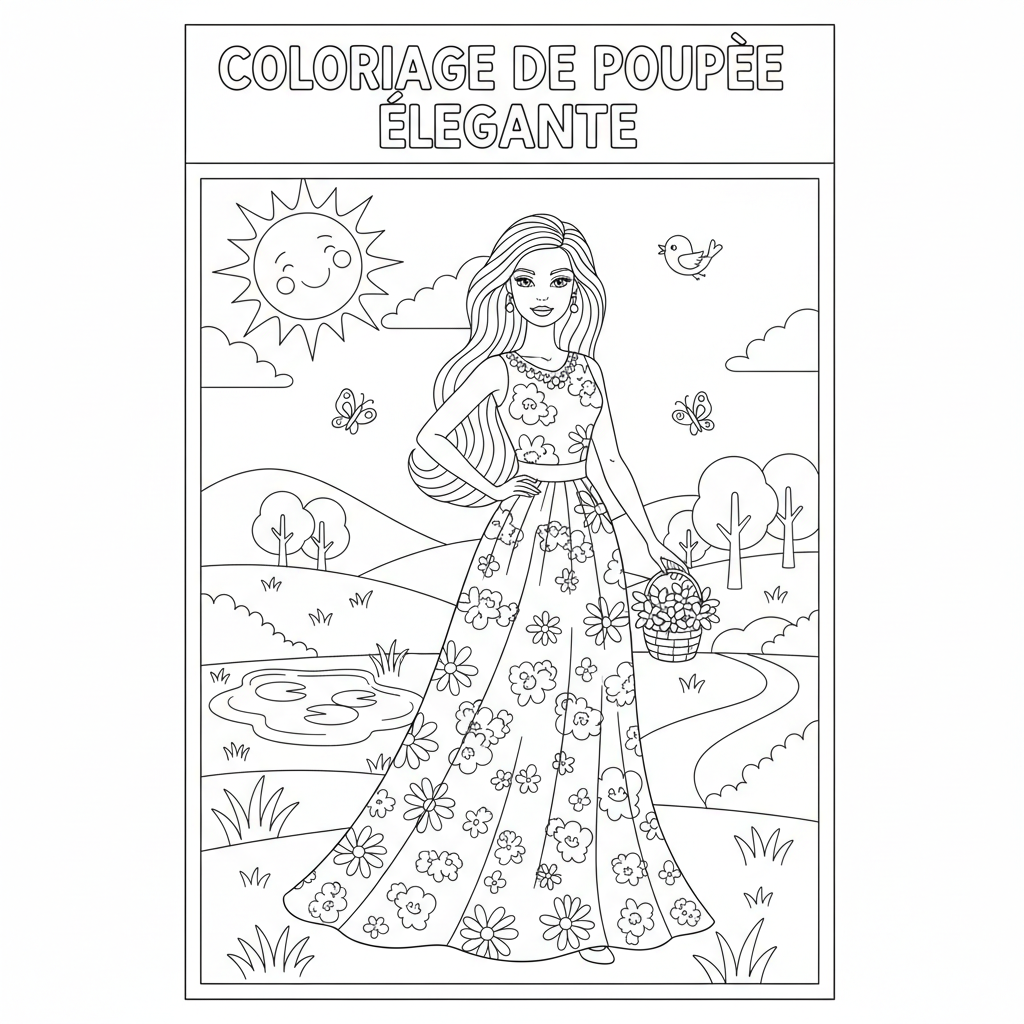 Coloriage coloriage barbies à imprimer 3