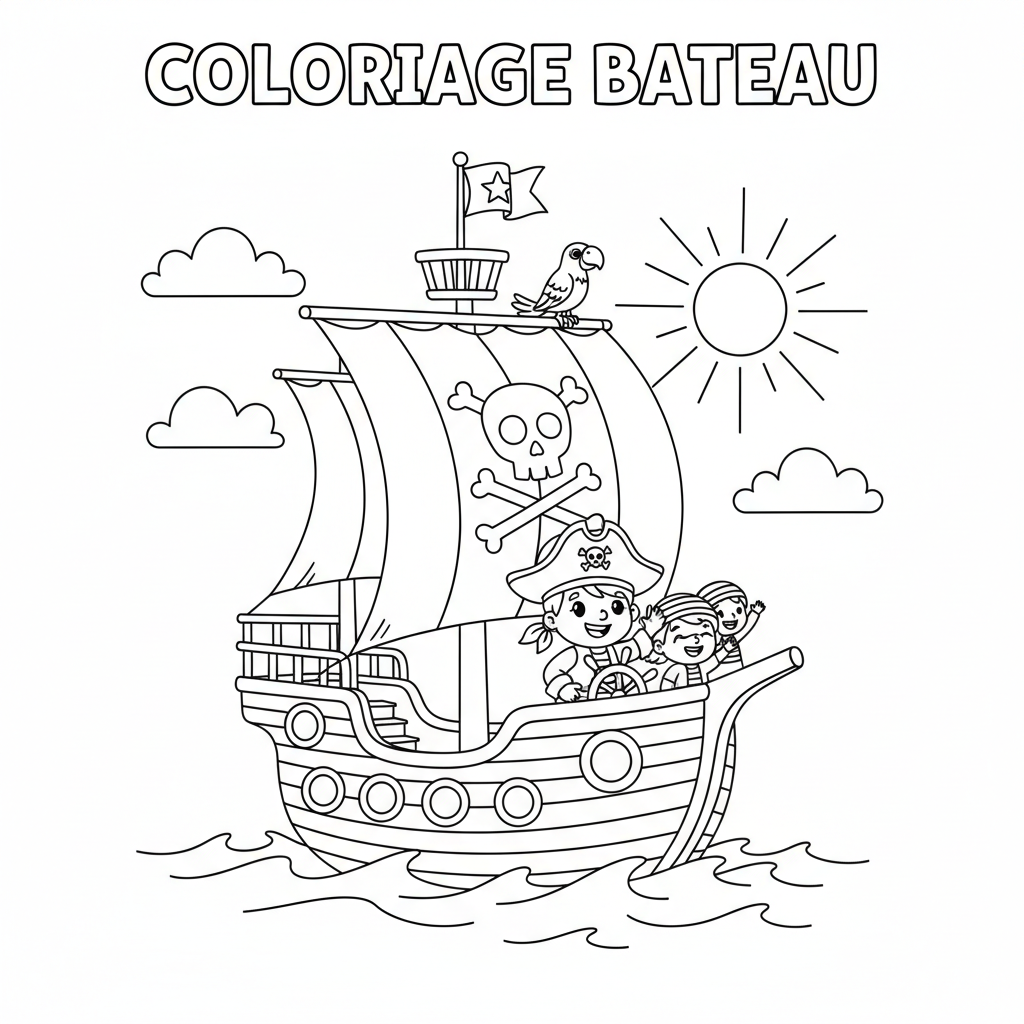 Coloriage coloriage bateaux 2