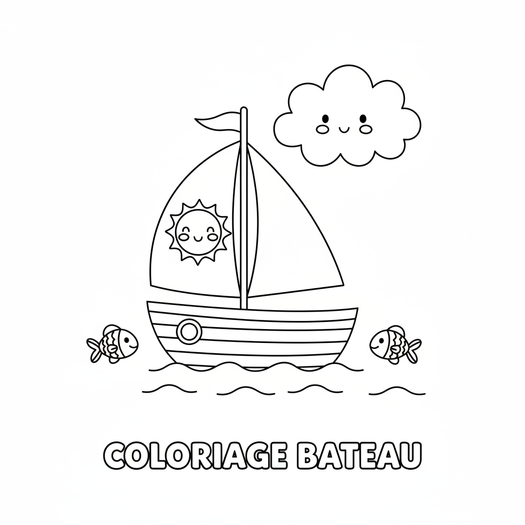 Coloriage coloriage bateaux à imprimer