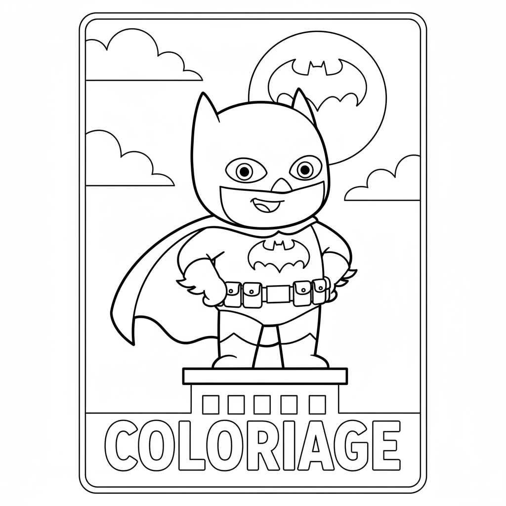 Coloriage Batman Gratuit à Imprimer pour les Enfants