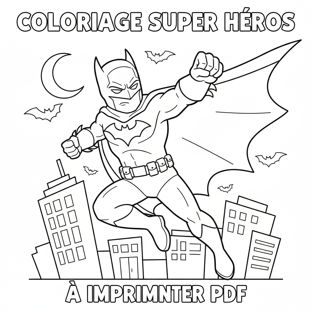 Coloriage coloriage batman à imprimer pdf 5