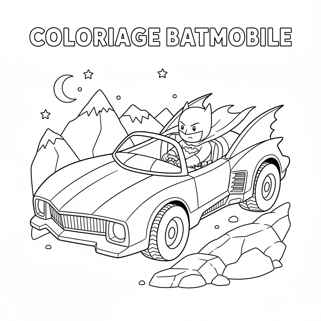 Coloriage coloriage batmobile 2