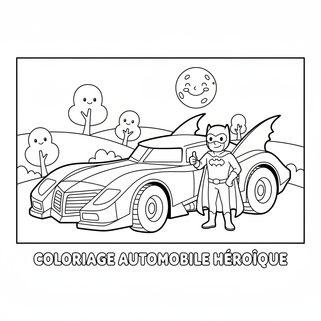 Coloriage coloriage batmobile 3