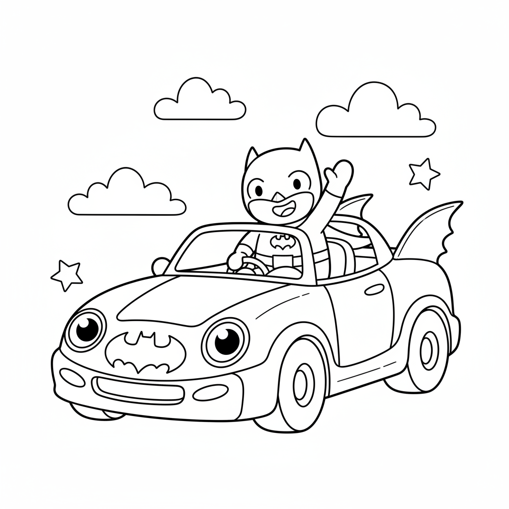 Coloriage coloriage batmobile 4