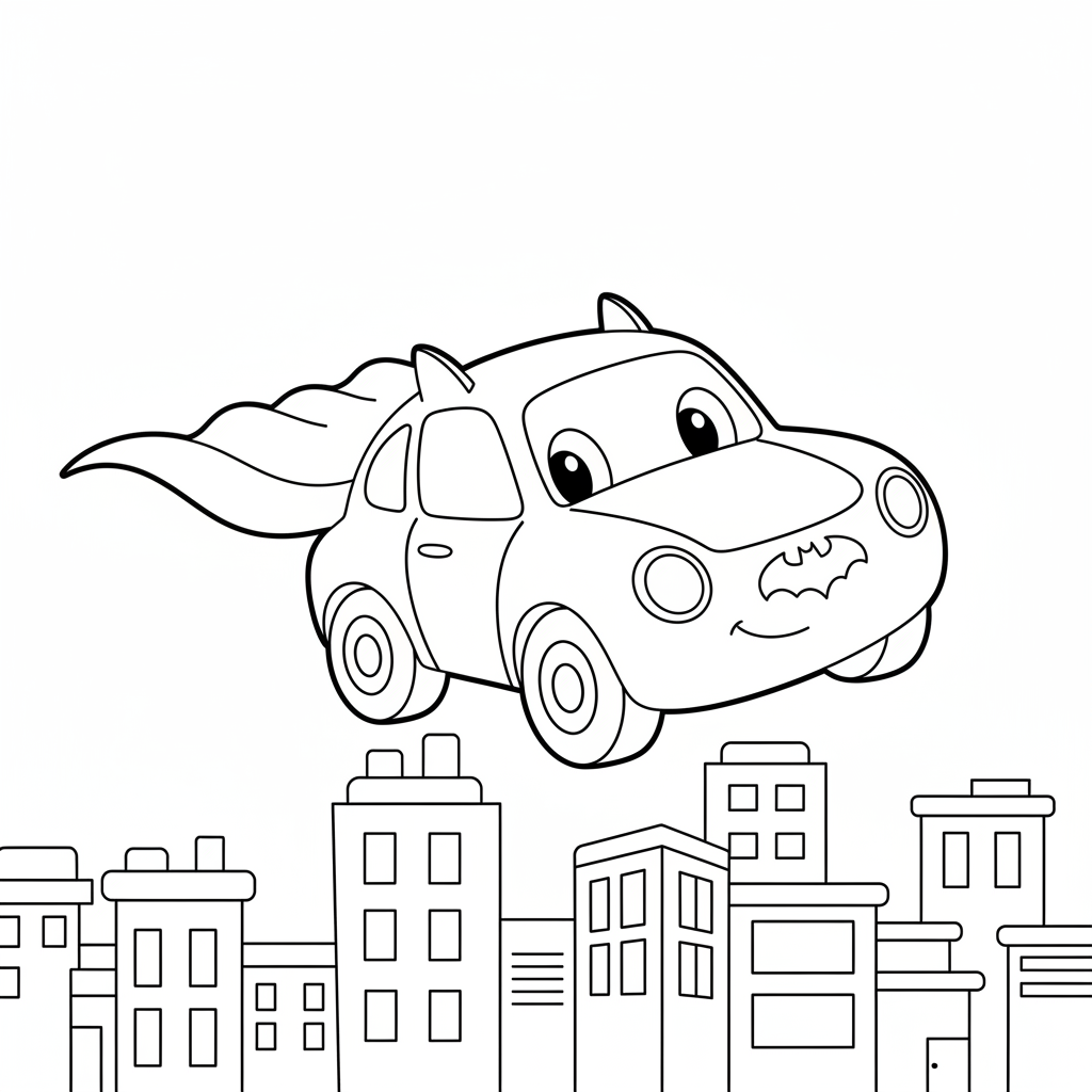 Coloriage Batwheels Gratuit à Imprimer pour Enfants