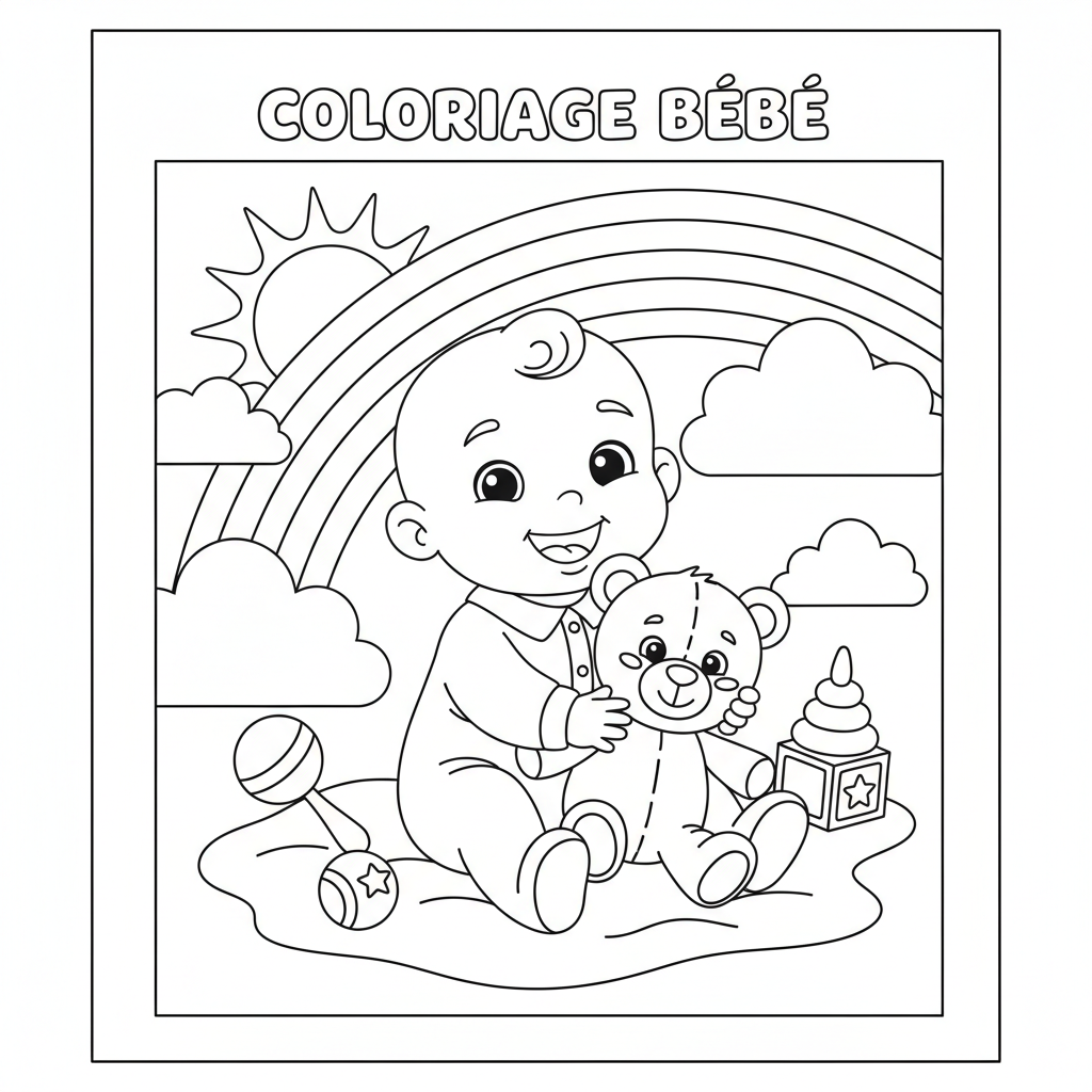 Coloriage coloriage bebe à imprimer 2