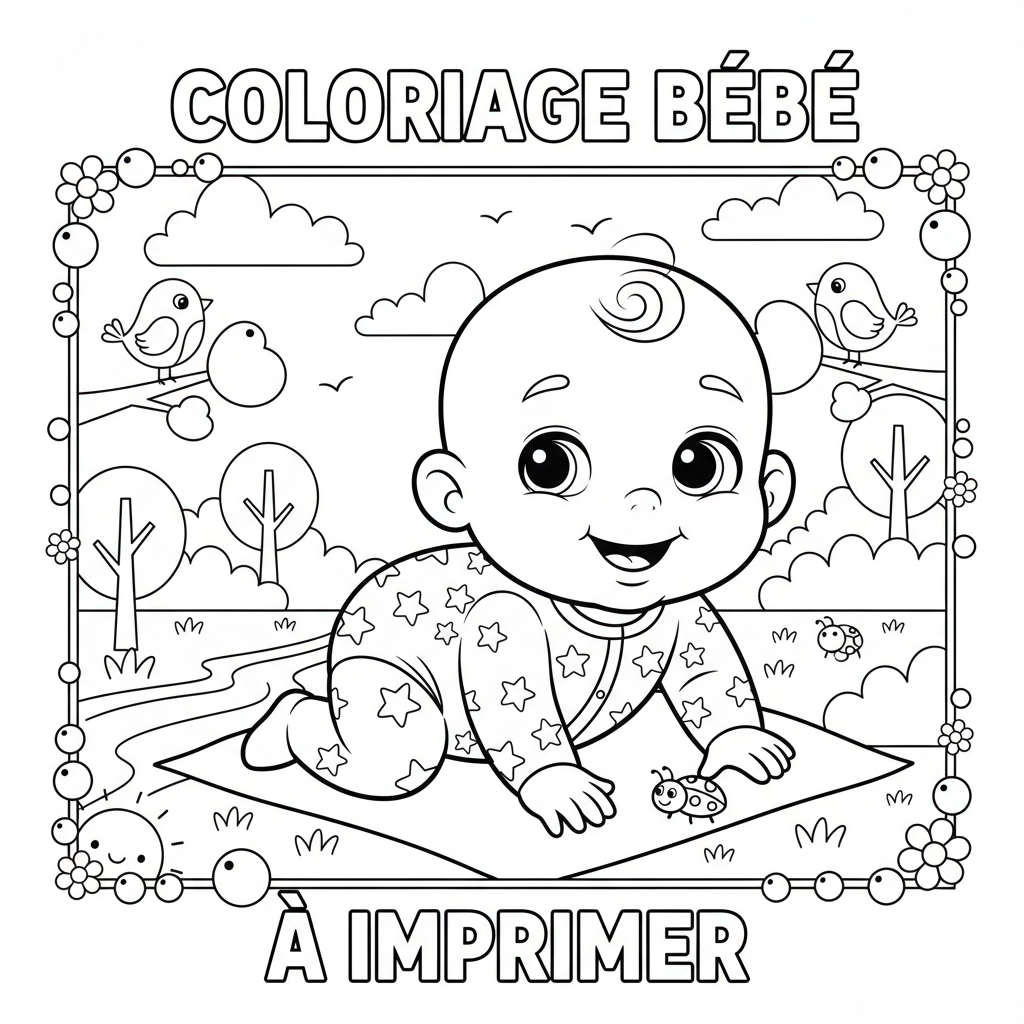 Coloriage coloriage bebe à imprimer 3