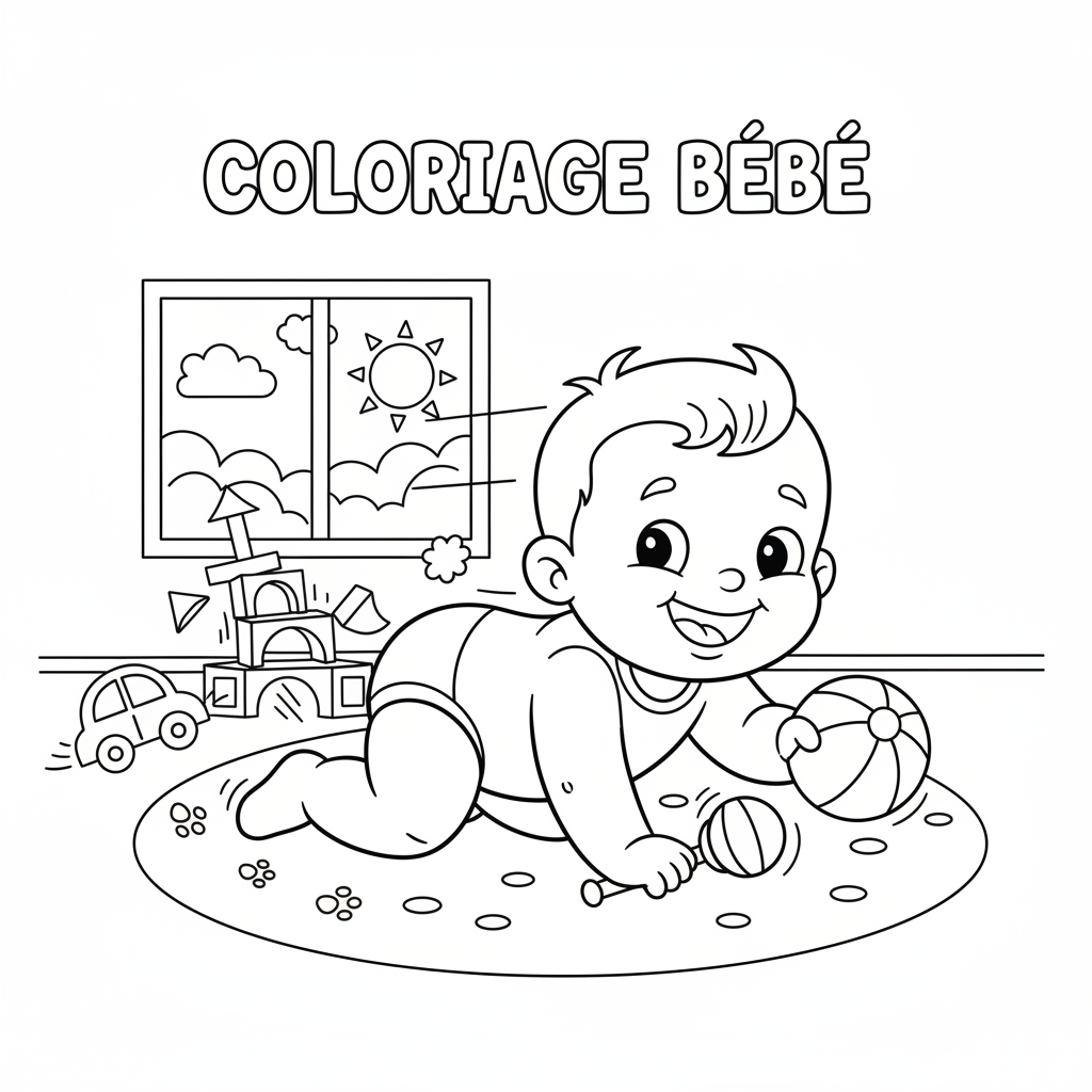 Coloriage coloriage bebe à imprimer 5