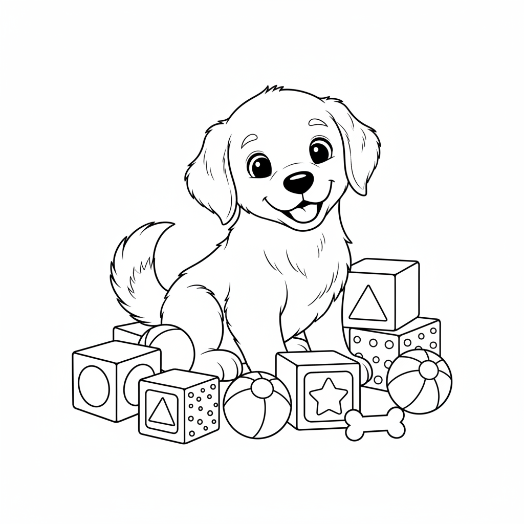 Coloriage coloriage bebe chien 2