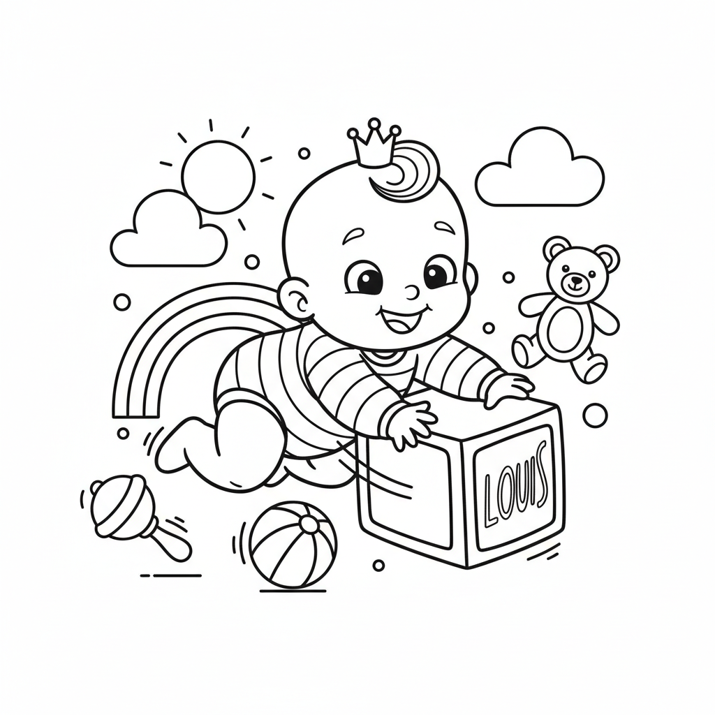 Coloriage coloriage bebe louis 5