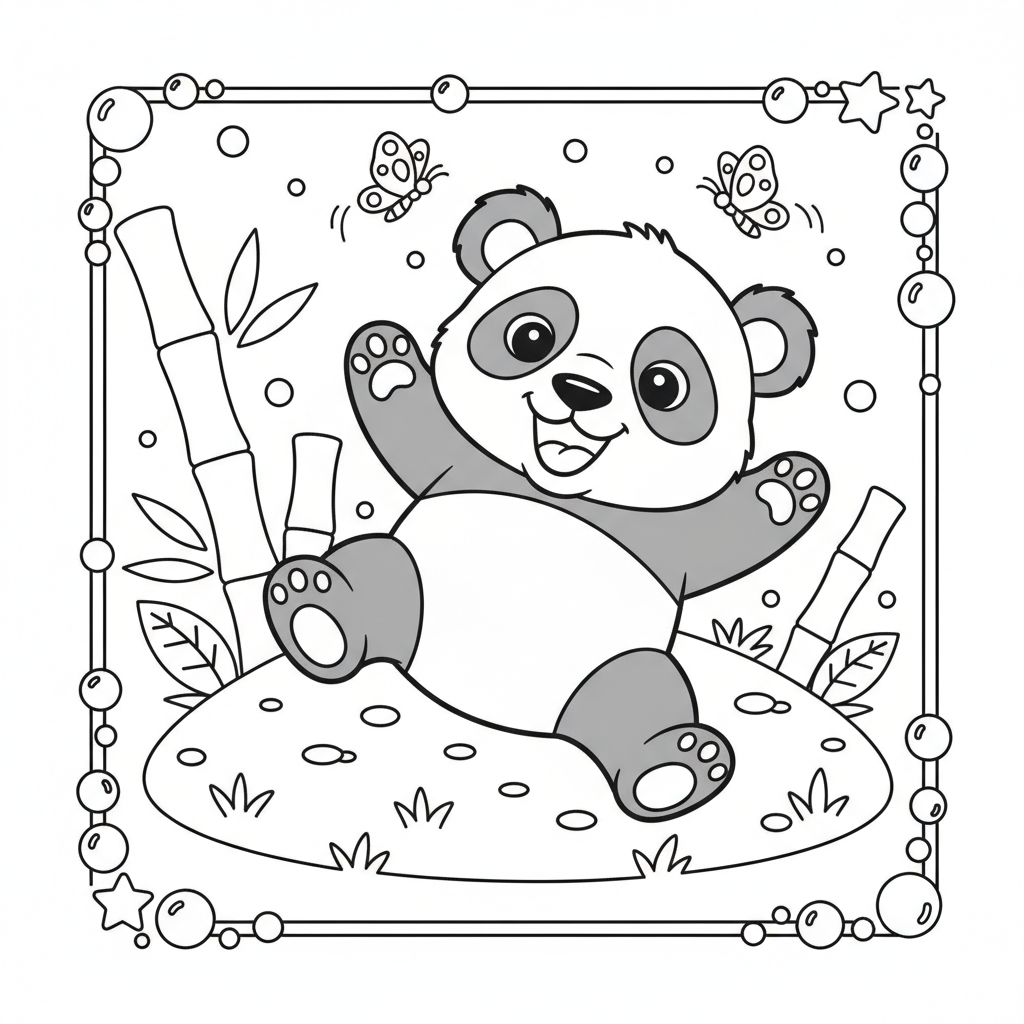 Coloriage coloriage bébé panda 5