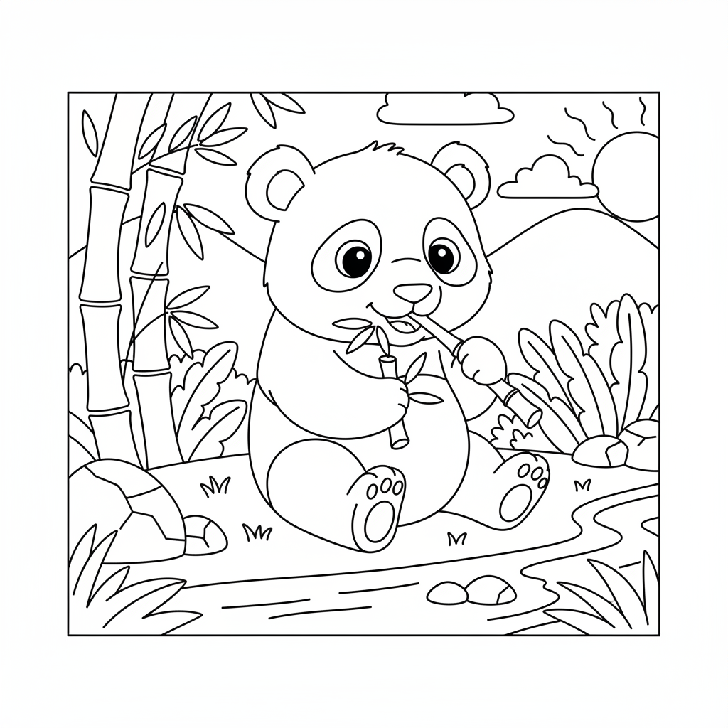 Coloriage coloriage bebe panda 3
