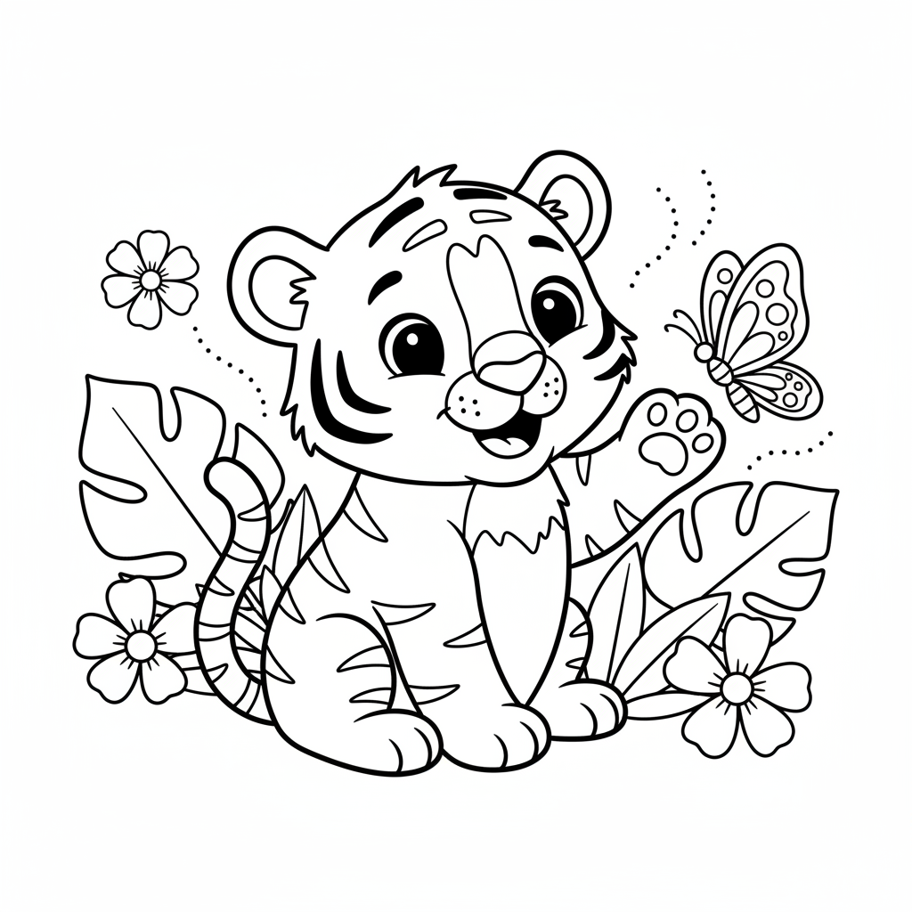 Coloriage coloriage bebe tigre 2