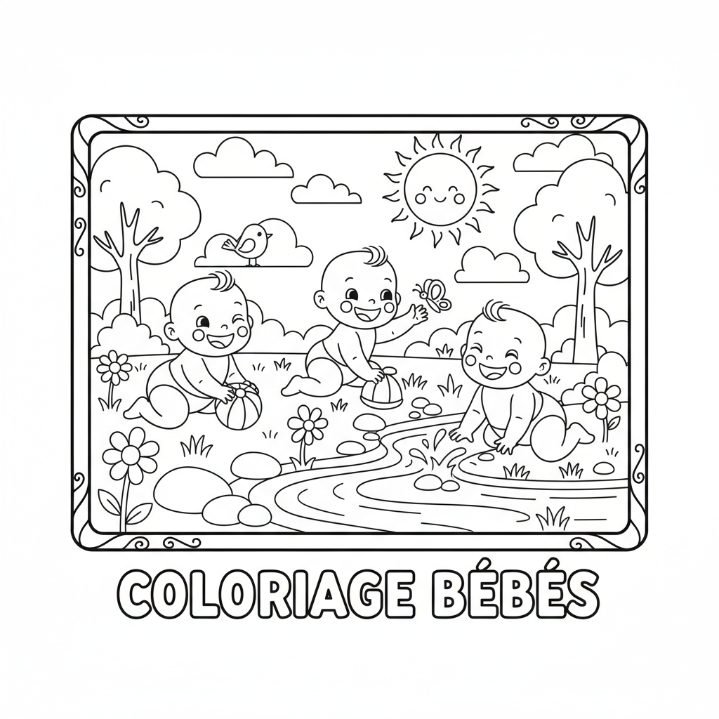 Coloriage coloriage bébés 3