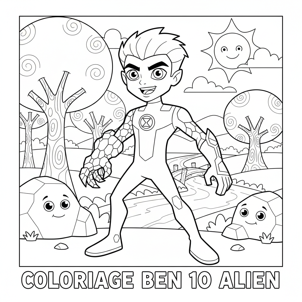 Coloriage coloriage ben 10 alien 3