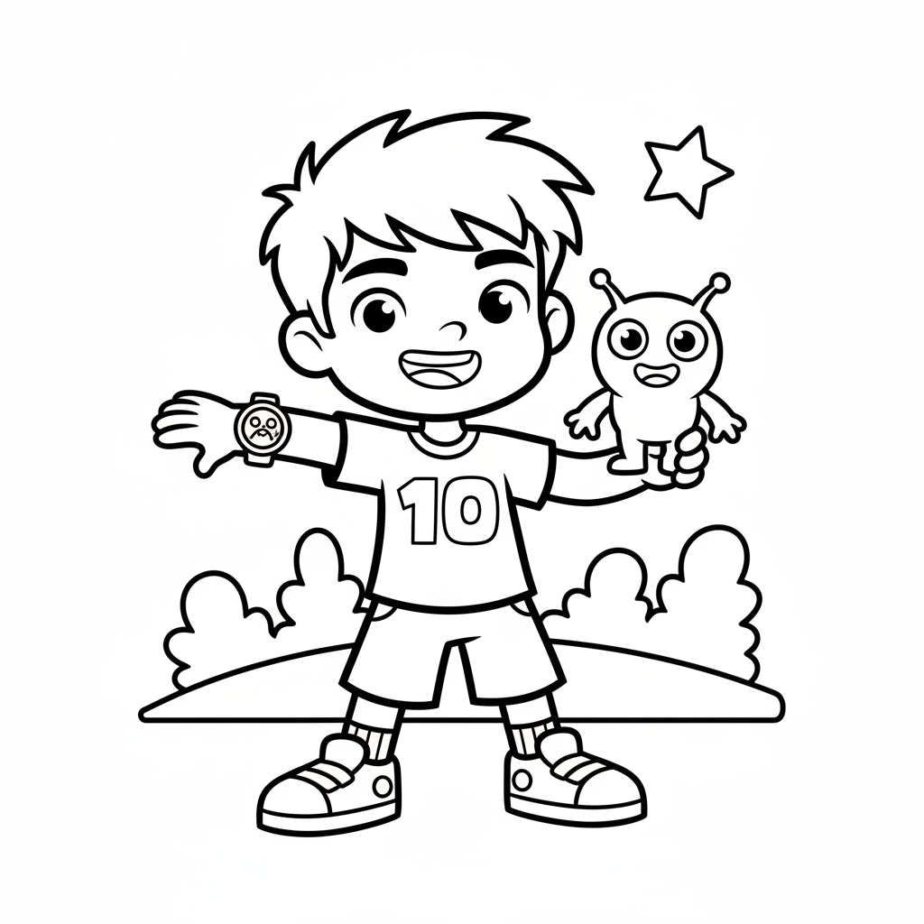 Coloriage coloriage ben ten 1