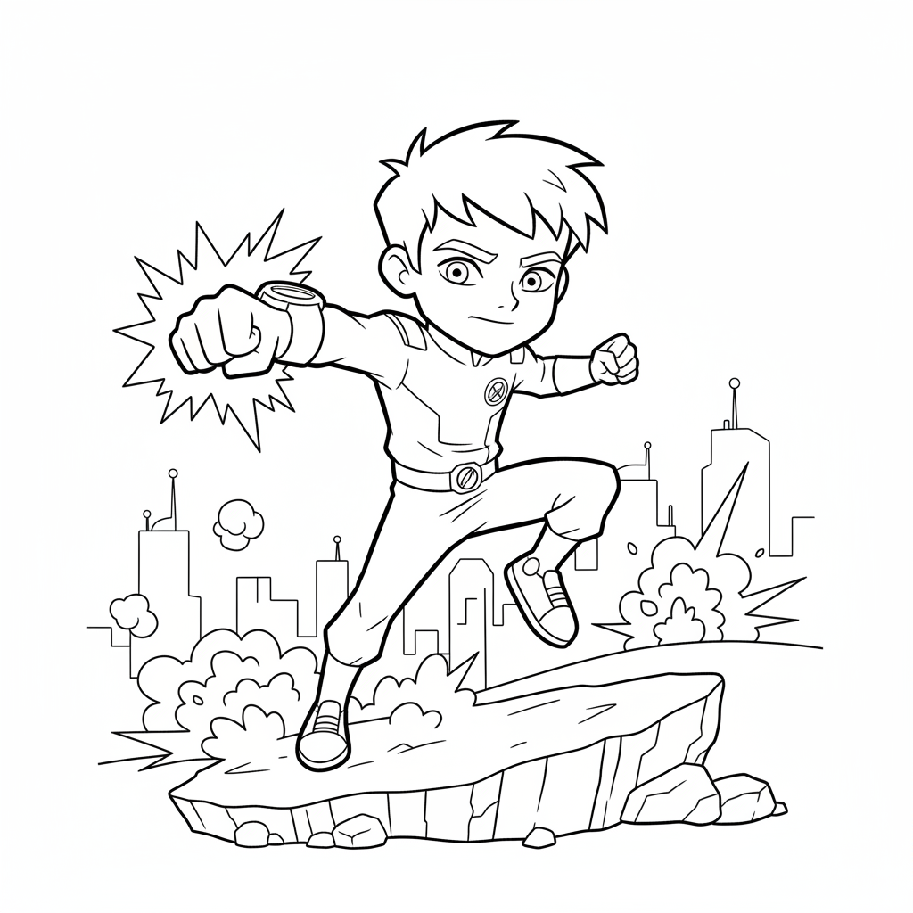 Coloriage coloriage ben ten 5