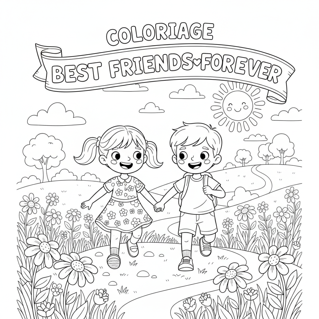 Coloriage coloriage best friends forever 3