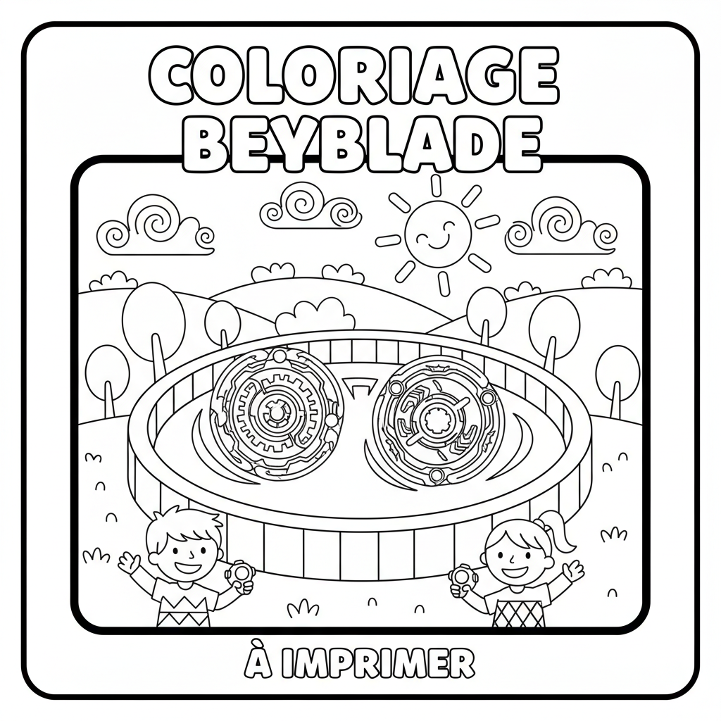 Coloriage coloriage beyblade à imprimer 3