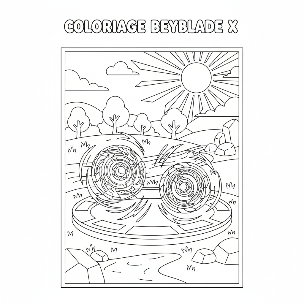Coloriage coloriage beyblade x 3