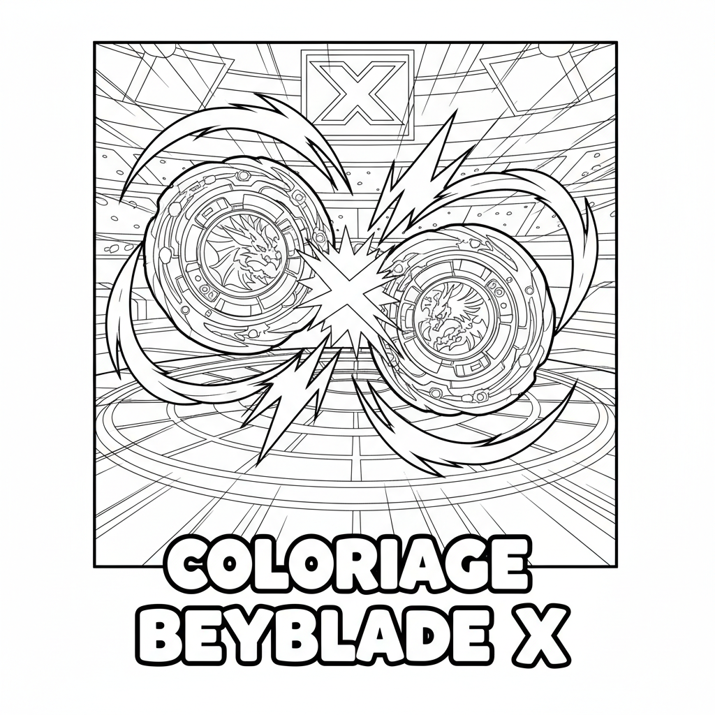 Coloriage coloriage beyblade x 5