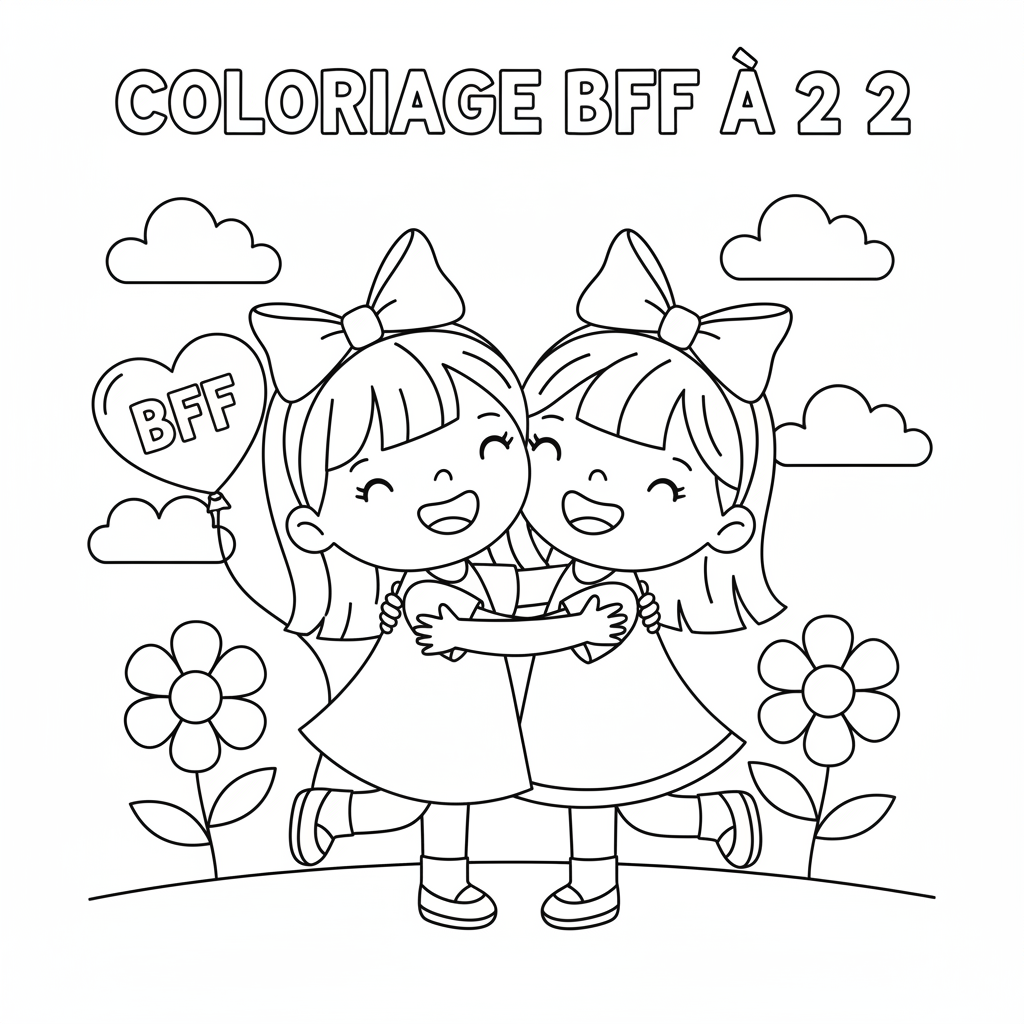 Coloriage coloriage bff à 2 1
