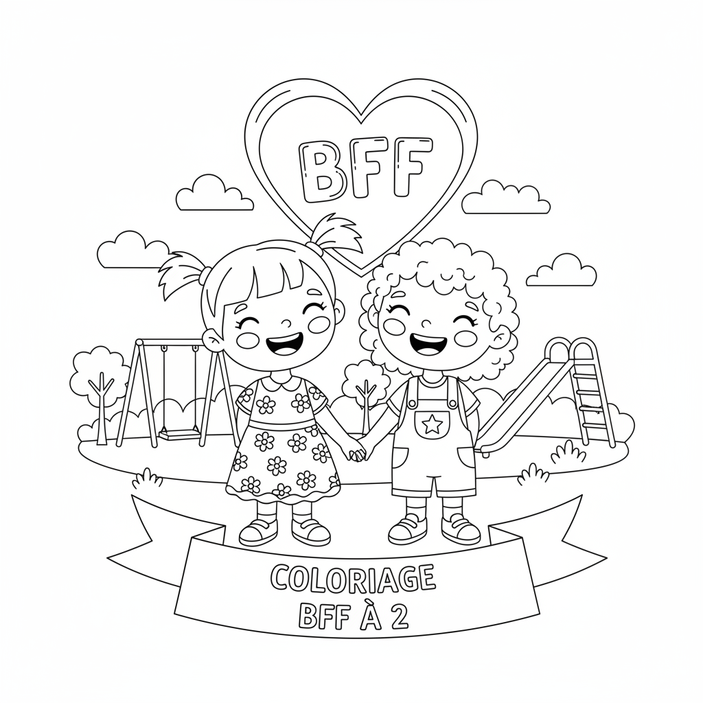 Coloriage coloriage bff à 2 2