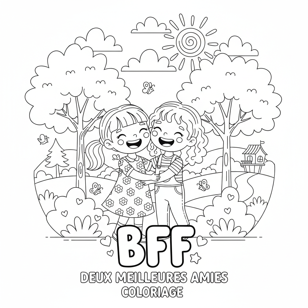 Coloriage coloriage bff à 2 3