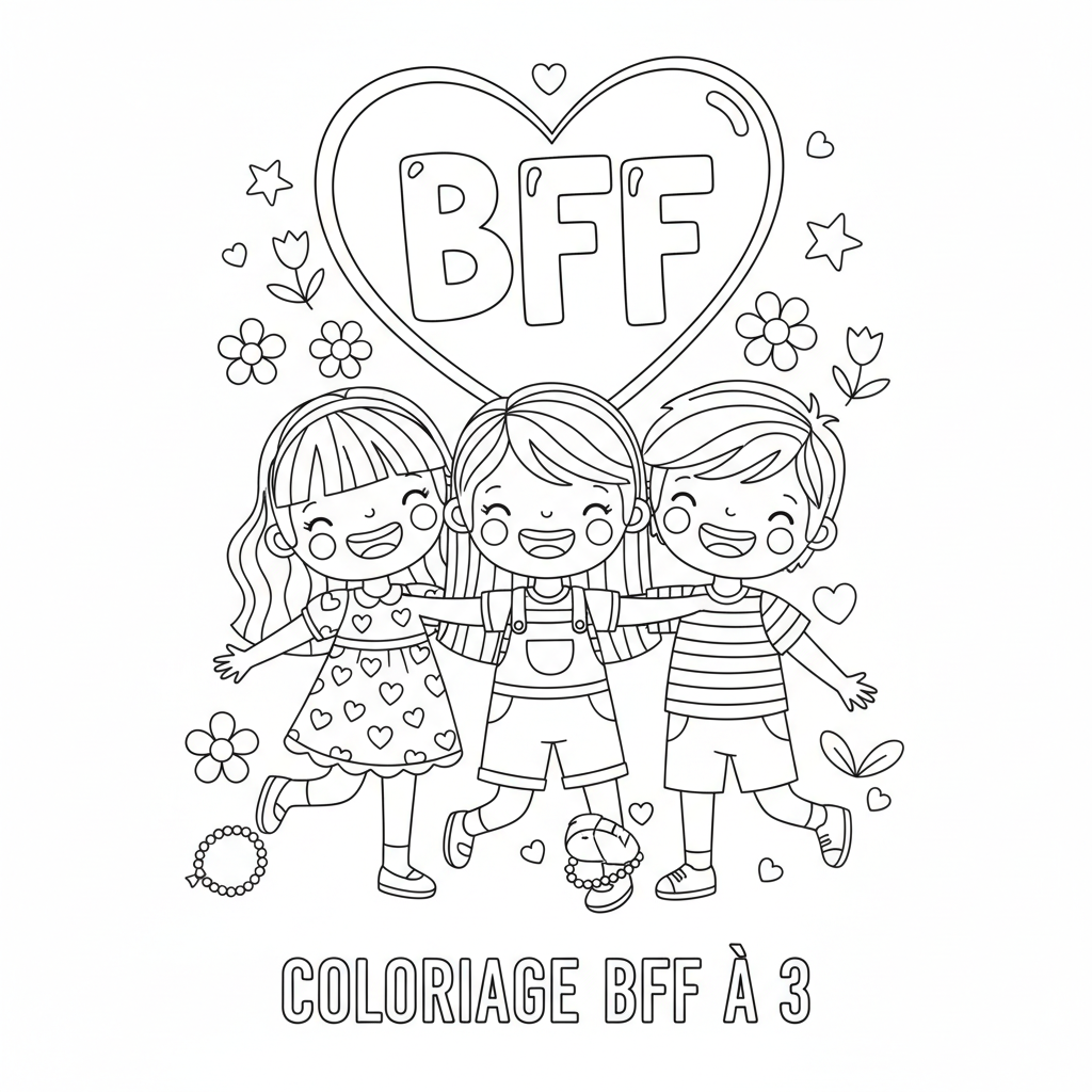 Coloriage coloriage bff à 3 2